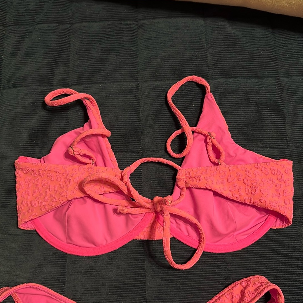 Pink Textured Bikini Set - Picture 6 of 8
